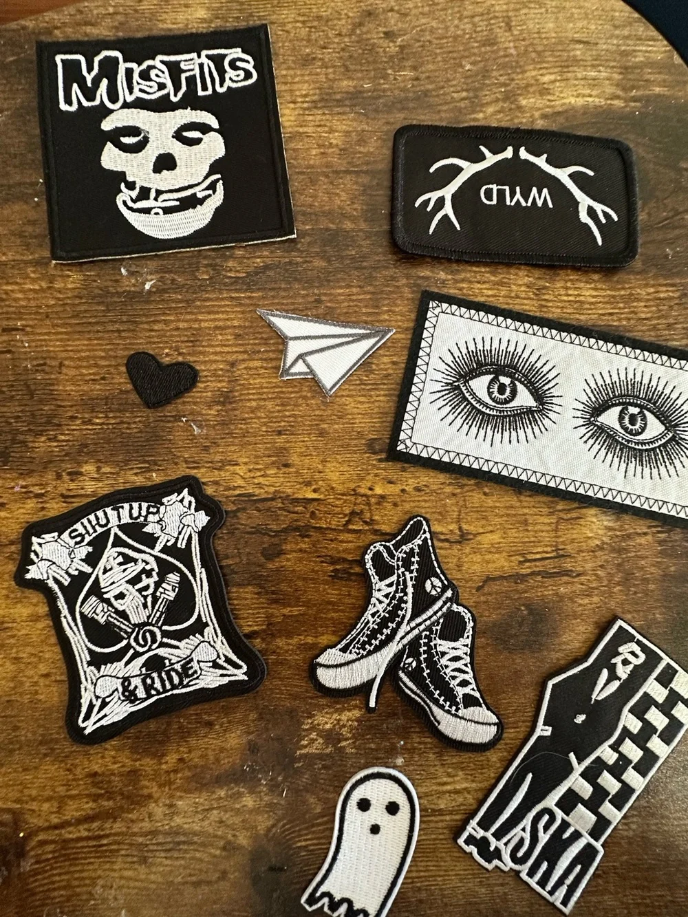 HAND CURATED black and white patch set